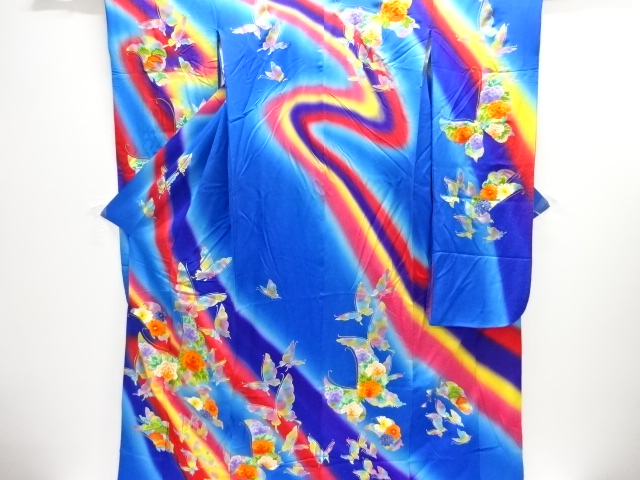 Japanese Kimono / Chirimen Kinsha Silk